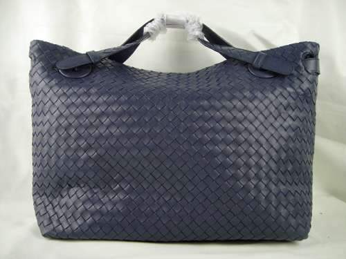 Bottega Veneta Lambskin Tote Bag 1032 dark blue